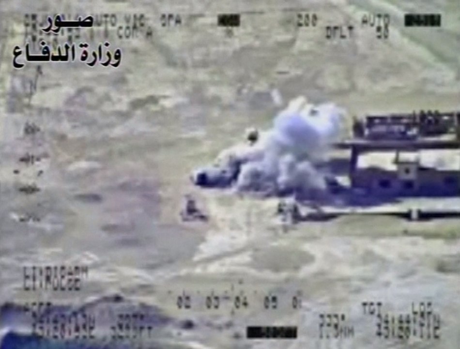 Irak : vue aérienne des bombardements contre l'Etat islamique