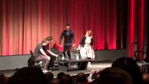 06.08.2014 UK The Rover Fan Robert and Guy entering the stage at Q&A at BFI Southba