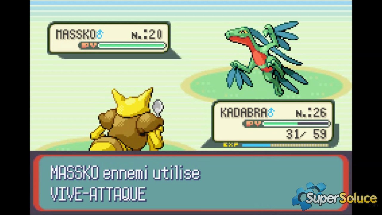 Pokémon Rubis : Combat contre votre Rival