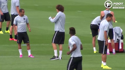 PSG : les premières images de David Luiz à l'entraînement !