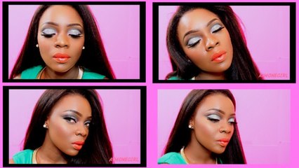 [MAKEUP Tutorial] Cut Crease and Orange Glitter: Peaches and Champagne Aymonegirl