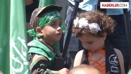 Müzakerelere katılan Filistin heyetine destek gösterisi (2) -