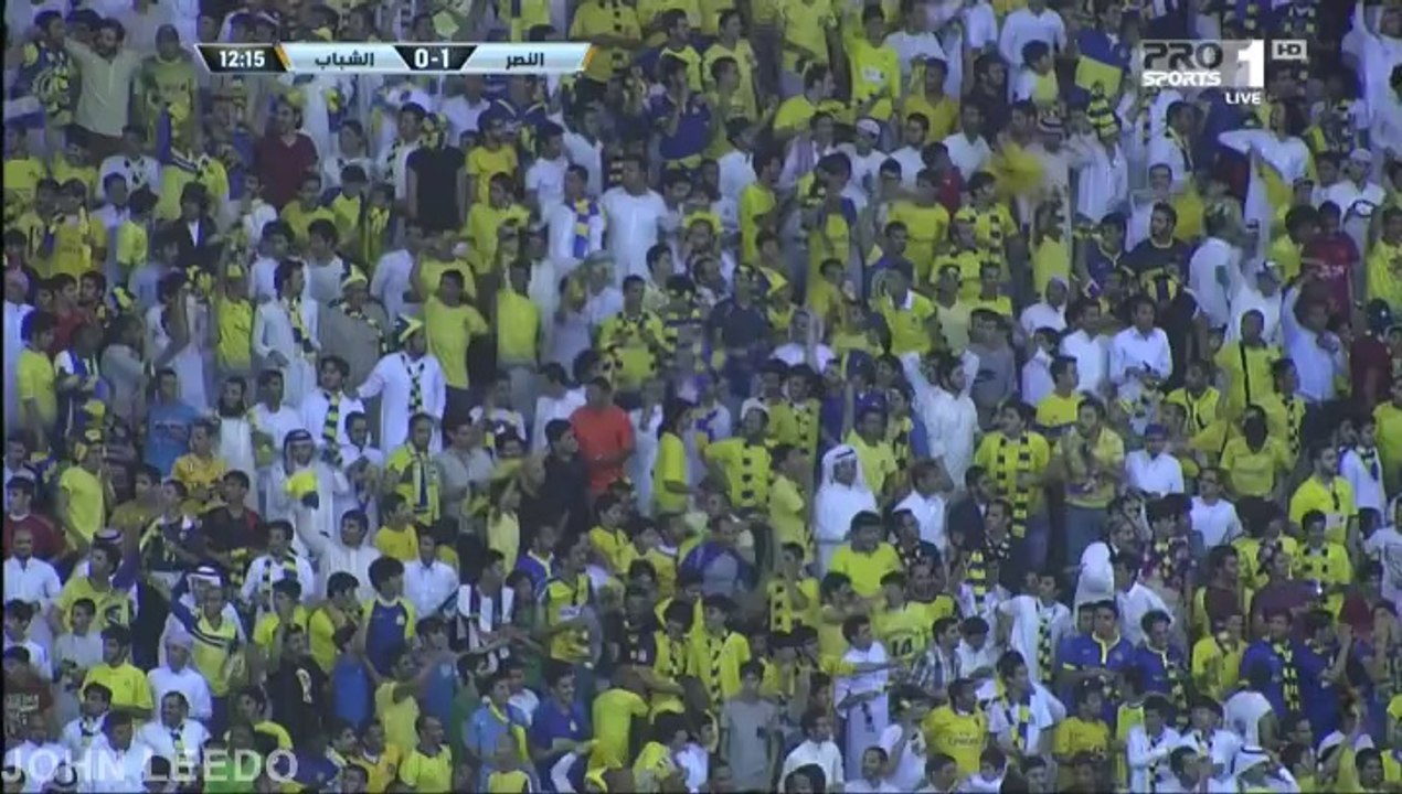هدف النصر الأول على الشباب كأس السوبر 2014