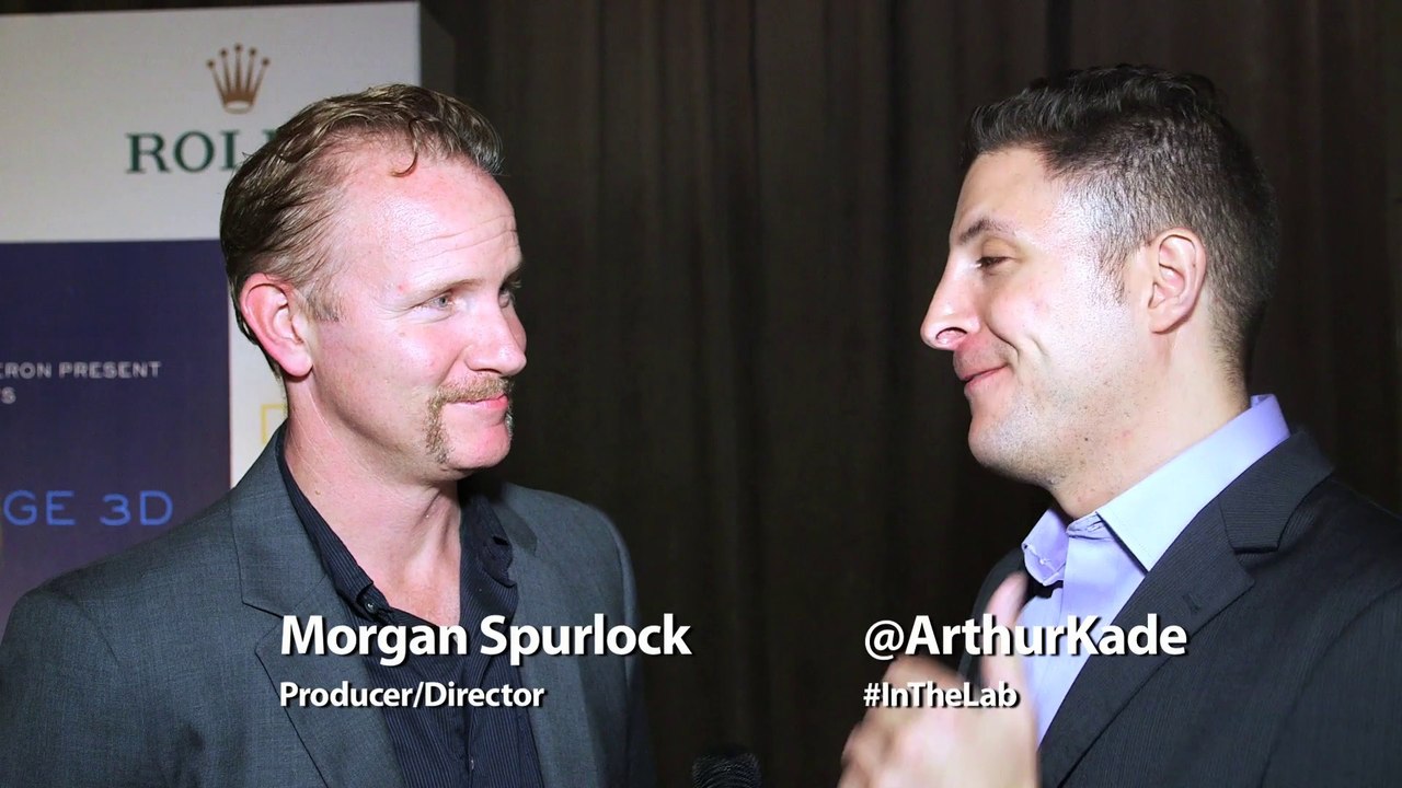 Morgan Spurlock On the Red Carpet for "Deepsea Challenge 3D"