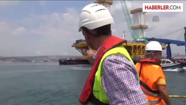 Körfez Geçiş Köprüsü inşaat çalışmaları -