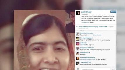 Justin Bieber Facetimes Malala Yousafzai