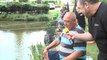 So funny Drunk guy : head first in the river during fishing contest