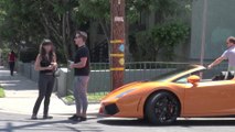 Asking girls out with a Lamborghini... and a grandma !!