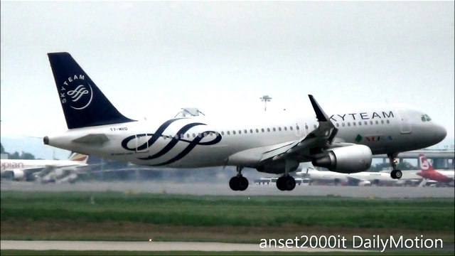 Airbus A320 Middle East Airlines, Air Liban. Landing and Takeoff, Milan Malpensa Airport. Plane Spotting