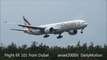 Emirates Airlines Boeing 777, Landing and Takeoff at Milan Malpensa Airport. Plane Spotting