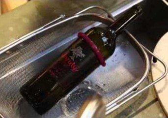 Boy Shows How to Turn Wine Bottle Into Drinking Glass