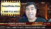 Kansas City Royals vs. San Francisco Giants Pick Prediction MLB Odds Preview 8-8-2014