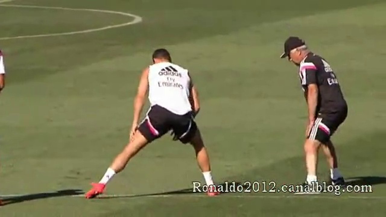 Cristiano Ronaldo prepares the super cup