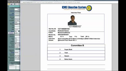 Admission Workflow Module of CampusWorks ERP