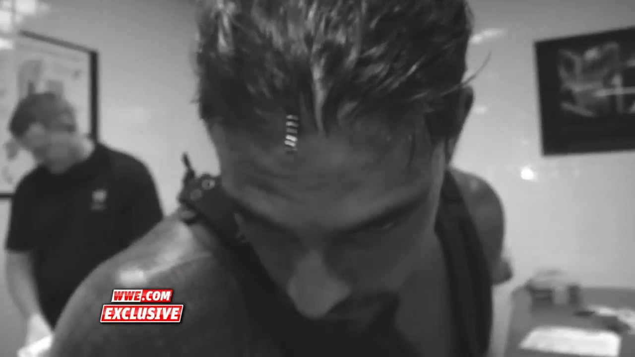 Roman Reigns receives staples, WWE RAW Aug. 4, 2014 HD