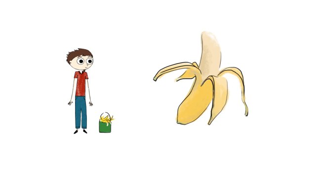 Théo découvre la banane de Guadeloupe et Martinique