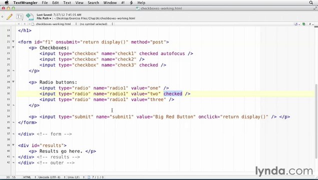 75- Using checkboxes and radio buttons