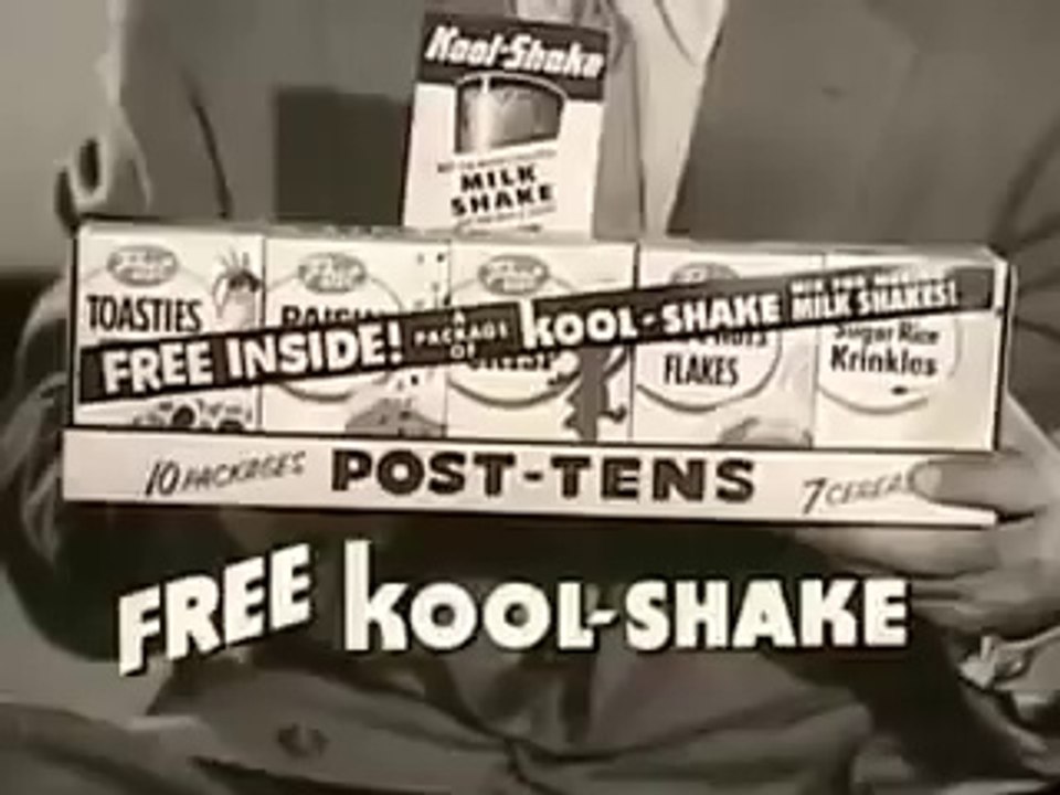 POST TEN CEREAL WITH A KOOL SHAKE PROMOTIONAL TIE IN