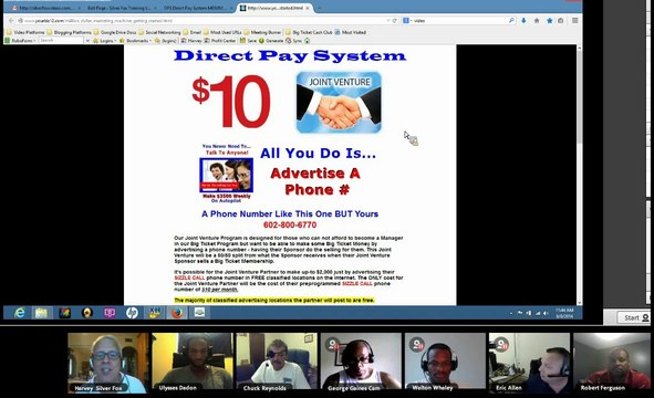 Direct Pay System DPS $10 Joint Venture Programming Sizzle Call Phone Number Training