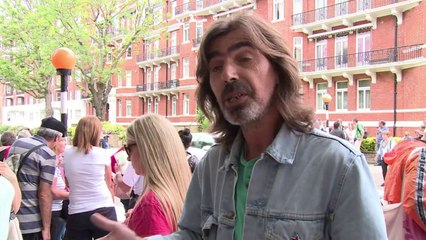Beatles fans gather at iconic Abbey Road 45 years later