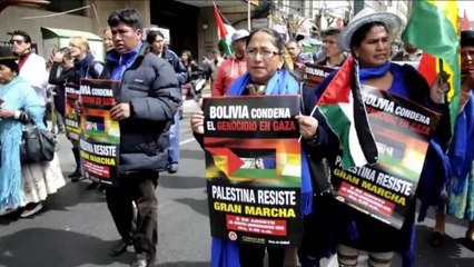 Bolivianos apoiam palestinos em La Paz