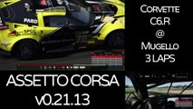 Assetto Corsa v0.21.13 - Corvette C6.R @ Mugello (3 Laps)