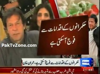 Govt actions may lead to army intervention Imran Khan