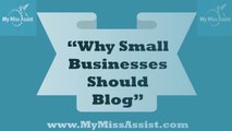 Why Small Businesses Should Blog