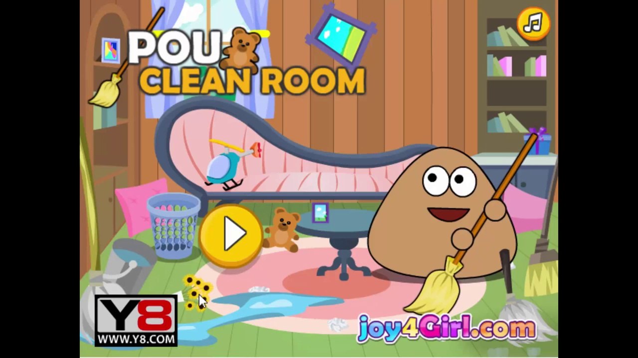 Pou Games - POU CLEAN ROOM GAME- Online Games - Funny Game for Kids.