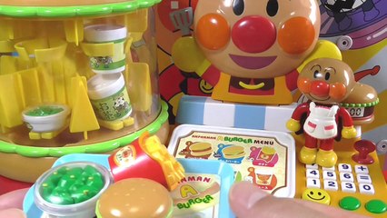 anpanman toys cartoon アンパンマン　おもちゃでアニメｗｗ　ハンバーガー屋さん