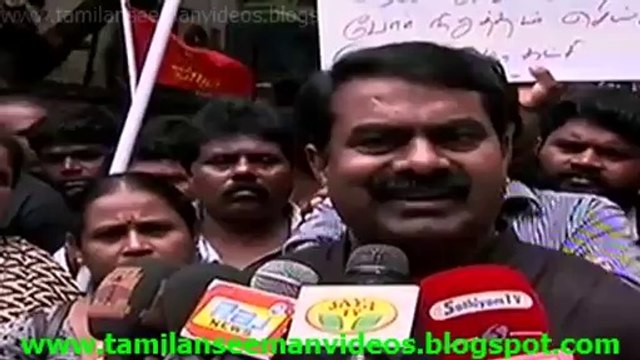 Seeman 20140809 Interview after protest against Genocide in Palestine & Eelam (Sri Lanka) V2TS