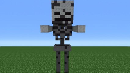 Minecraft Tutorial: How To Make A Skeleton Statue