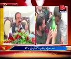 Lahore - Punjab Law Minister Rana Mashood Talking to media