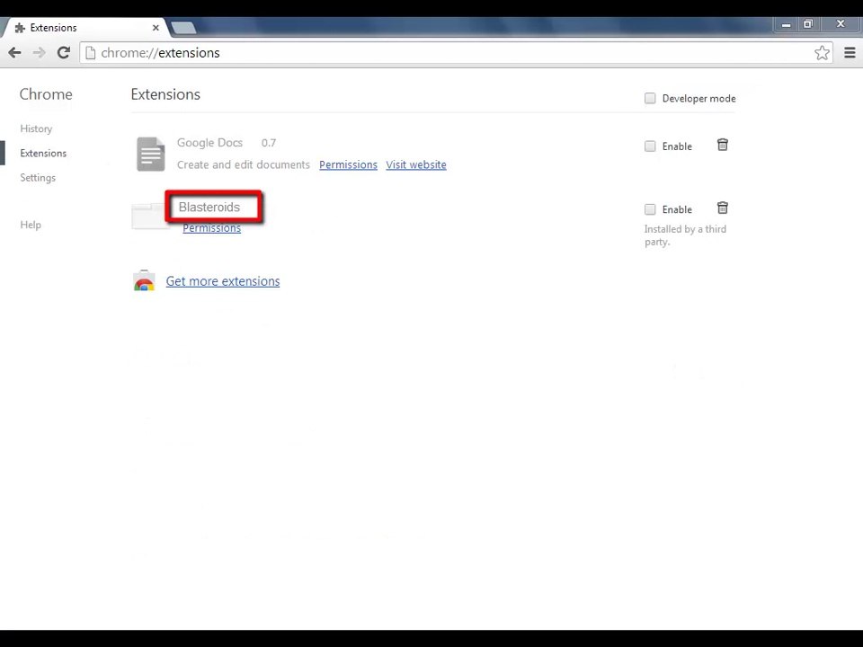 Remove Blasteroids Adware Quickly