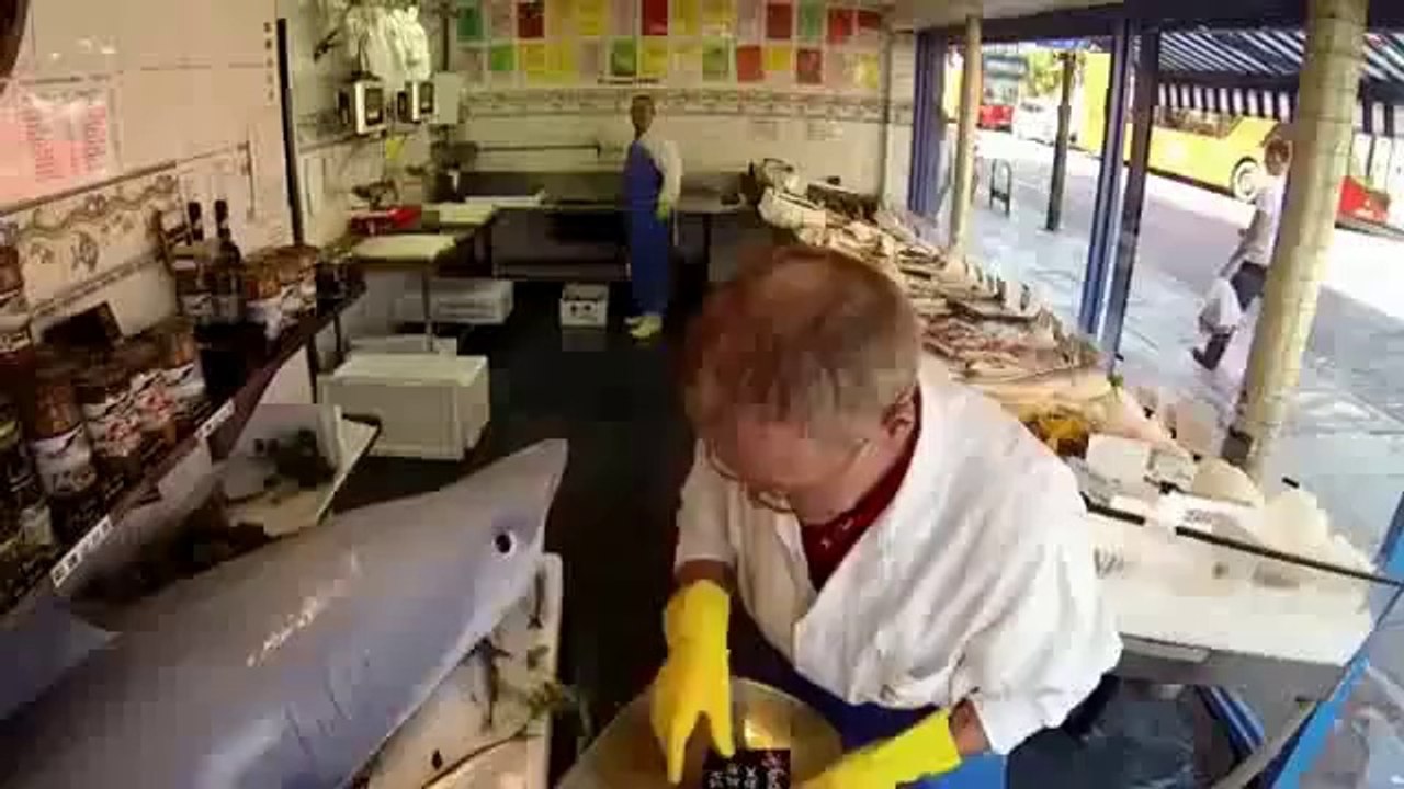 Funny Fishmonger Shark Attack