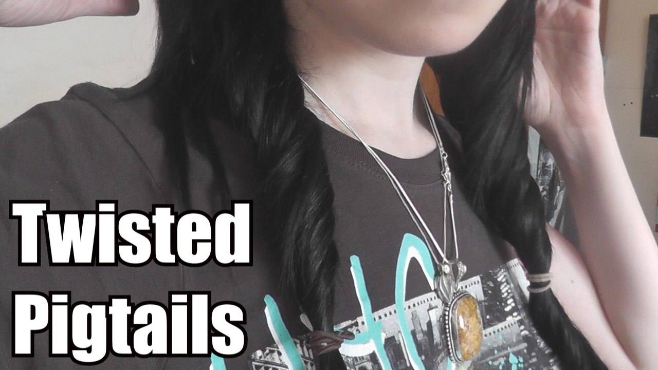 Easy Twisted Pigtails Hair Tutorial