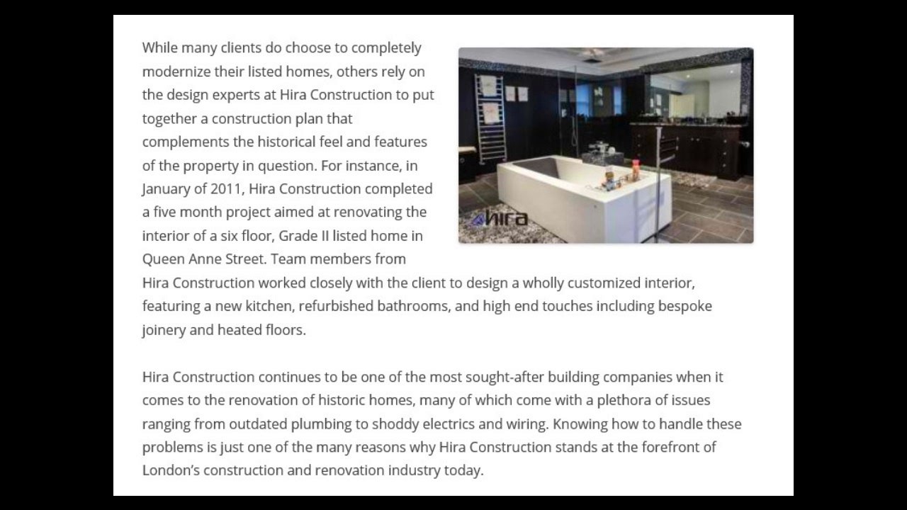 Listed Homes and Historic Properties – Renovating the Hira Way