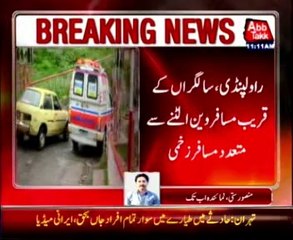 Rawalpindi: Passenger van overturned, several injured