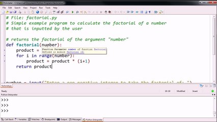 11. Defining a Factorial Function