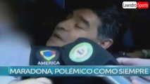 Diego Maradona Agride Repórter com Tapa no Rosto 10/08/2014