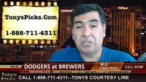 MLB Odds Milwaukee Brewers vs. LA Dodgers Pick Prediction Preview 8-10-2014