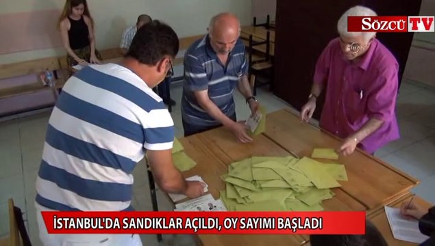 İstanbul'da sandıklar açıldı, oy sayımı başladı