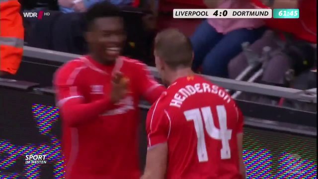 Liverpool vs Borussia Dortmund 4-0 ~ Henderson Goal ~ Friendly Match 2014