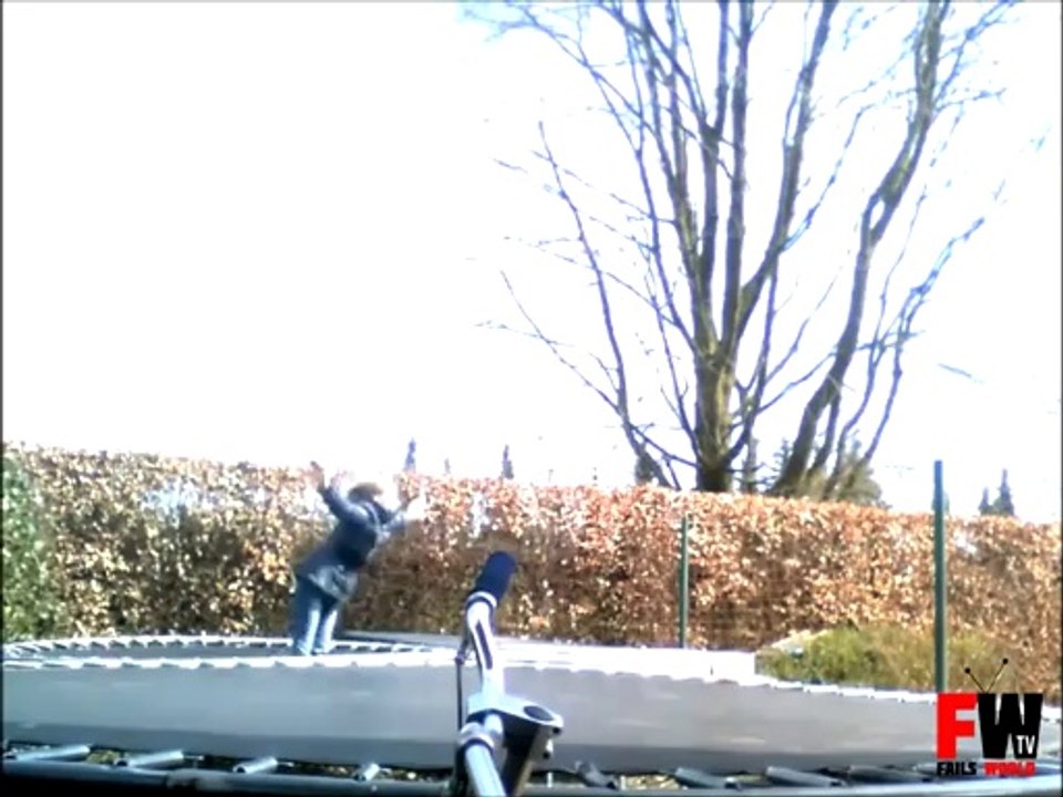 Trampoline practice goes wrong