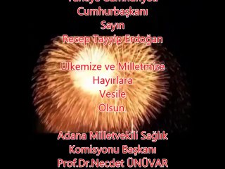 Türkiye Cumhuriyeti Cumhurbaşkanı Sayın Recep Tayyip ERDOĞAN