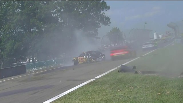 Nascar Sprint Cup 2014 Watkins Glen Huge Crash Newman Mcdowell Airborne