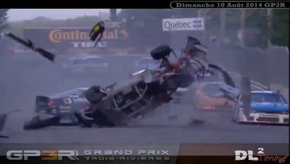 NASCAR Canadian Tires Trois Riviere 2014 Massive crash