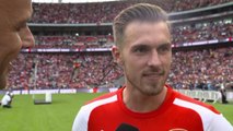 Community Shield - Arsenal 3-0 Man City - Aaron Ramsey Post Match Interview