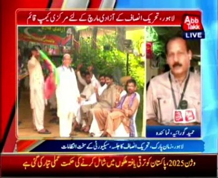 Azadi March: PTI sets up camp in Lahore