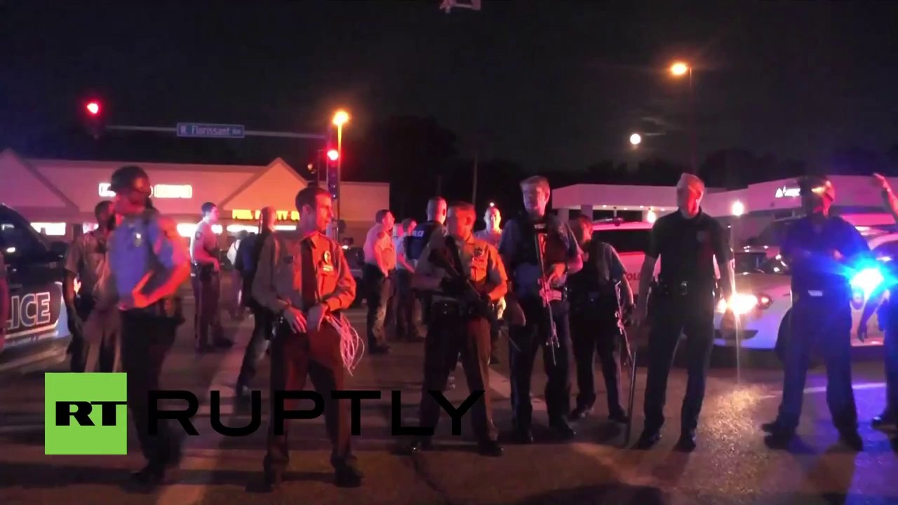 USA: New Black Panthers join protests against police in Ferguson